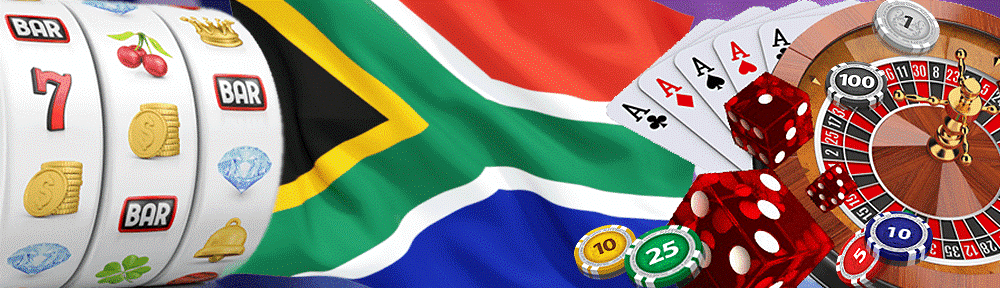 All popular casino games with the South African flag.